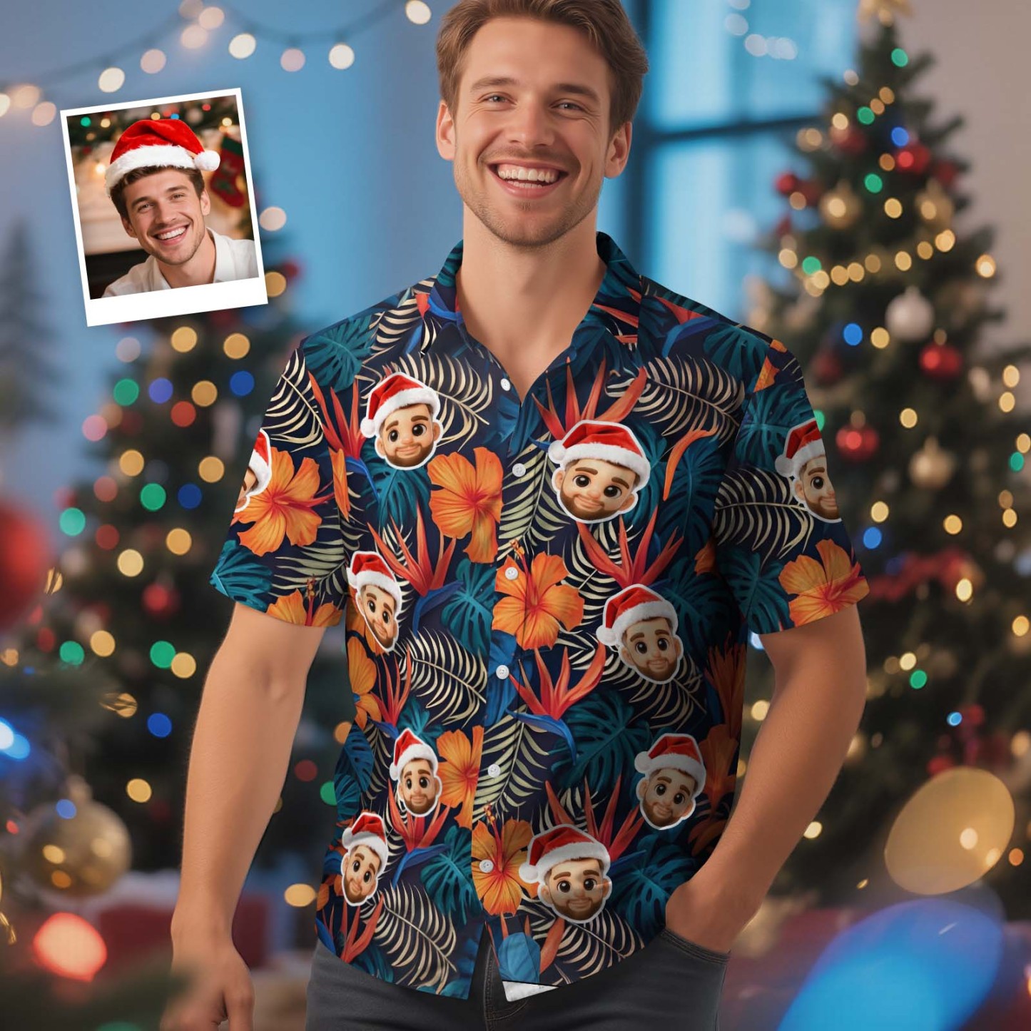 Custom Aloha Men Hawaiian Shirts Cartoon Face Shirt Sewing Pattern Hawaiian Shirt Gift for Summer Vibe Holiday