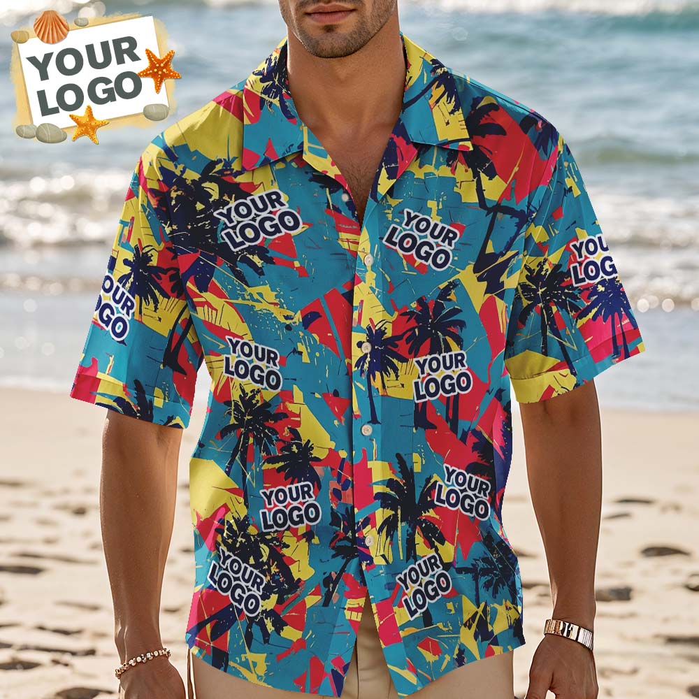 Custom Hawaiian Shirts Personalized Tropical  Graffiti Summer Hawaiian Shirt Beach Vacation Gifts