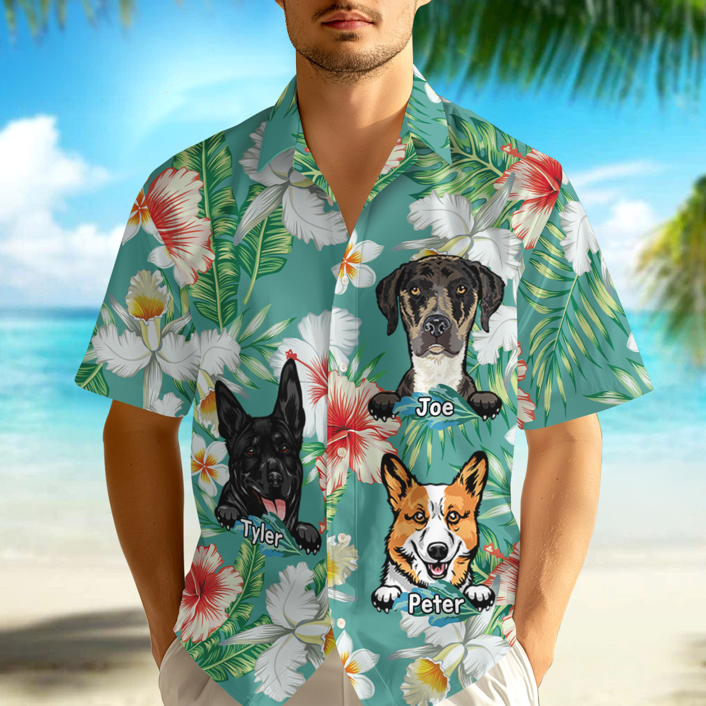 Custom Hawaiian Shirts Tropical Leaves Hawaiian Shirts Summer Gift