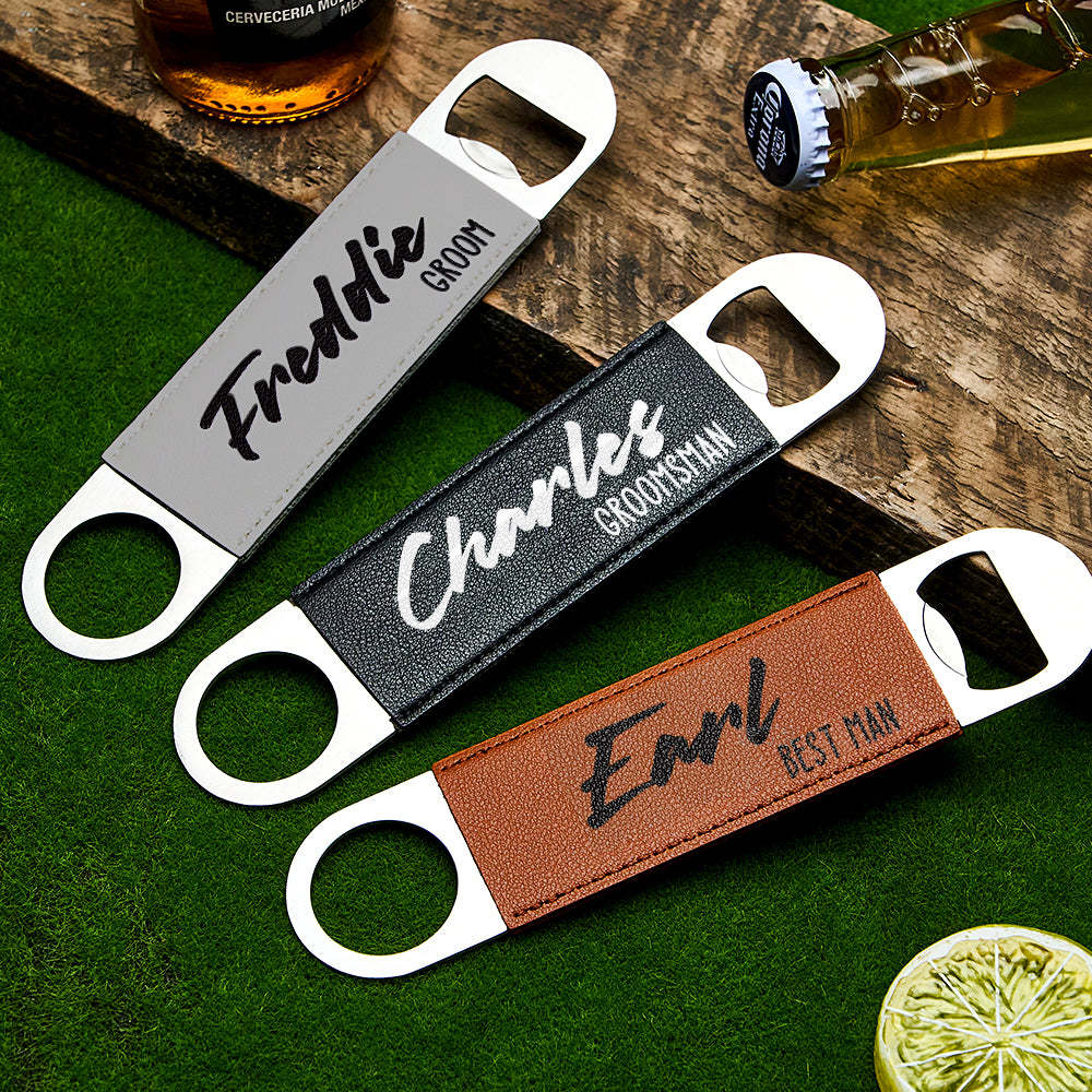 Personalized Bottle Opener Groomsmen Gifts Groomsmen Proposal Best Man Gift - SantaSocks