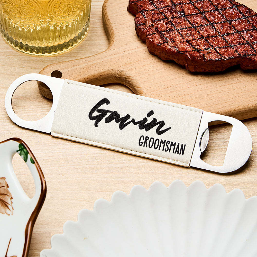Personalized Bottle Opener Groomsmen Gifts Groomsmen Proposal Best Man Gift - SantaSocks
