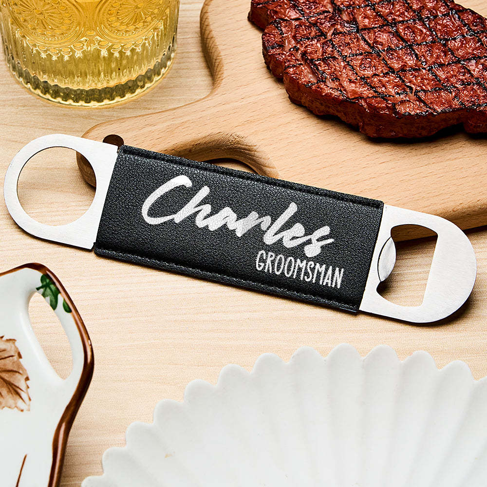 Personalized Bottle Opener Groomsmen Gifts Groomsmen Proposal Best Man Gift - SantaSocks