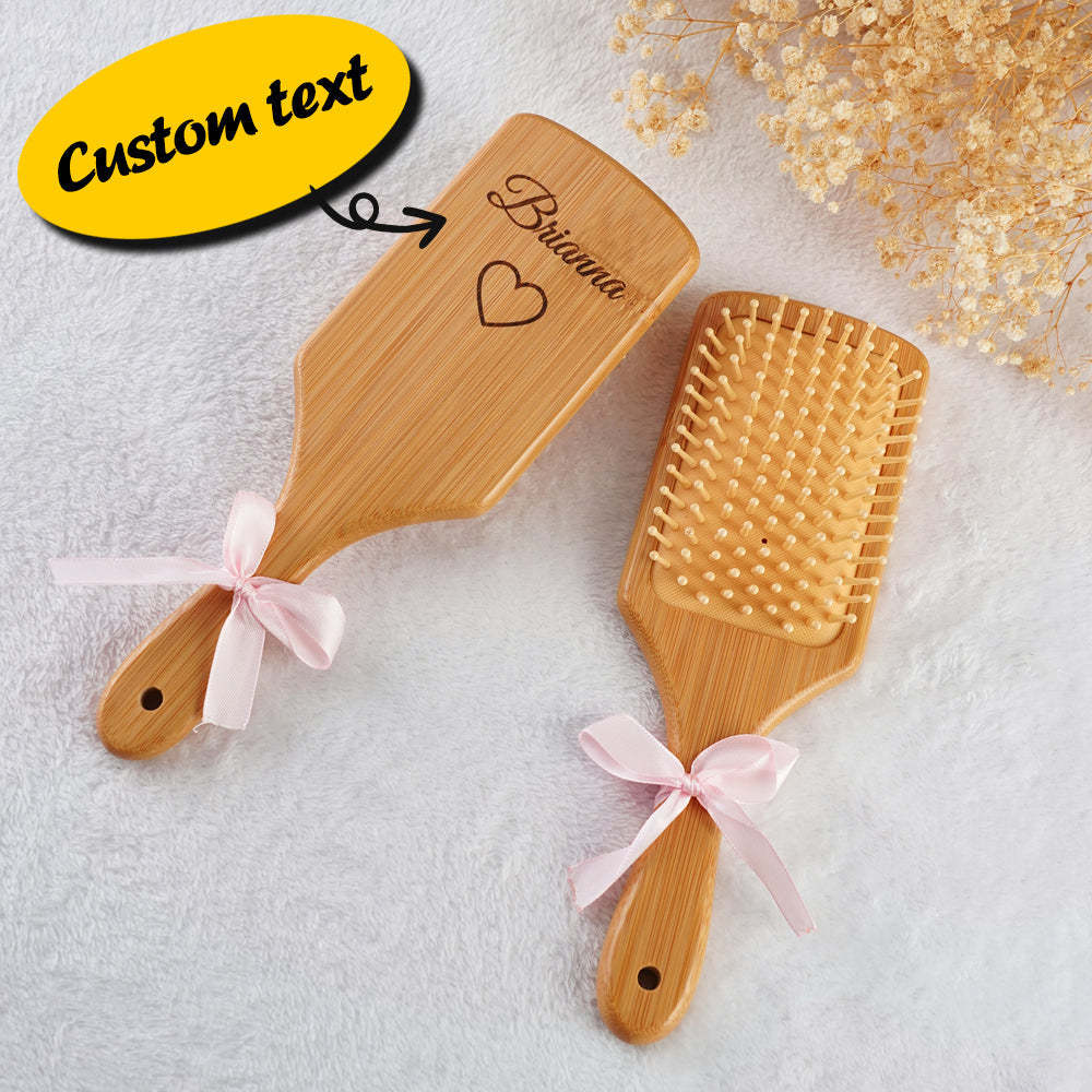 Personalized Hairbrush Custom Comb Wedding Bridesmaid Gift - SantaSocks