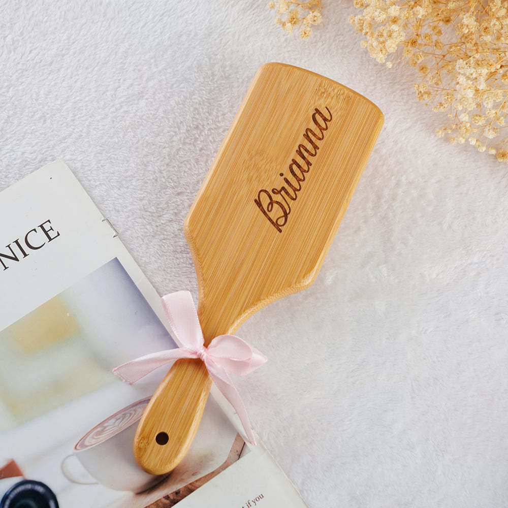 Personalized Hairbrush Custom Comb Wedding Bridesmaid Gift - SantaSocks