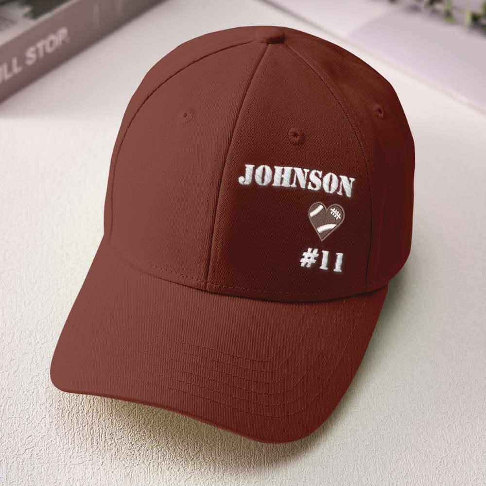 Personalized Football Team Caps Baseball Hats Game Day Gift Idea for Teammates and Sports Fans - SantaSocks