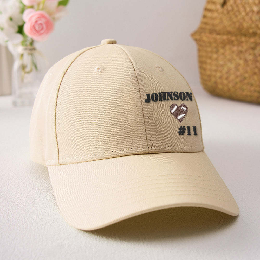 Personalized Football Team Caps Baseball Hats Game Day Gift Idea for Teammates and Sports Fans - SantaSocks