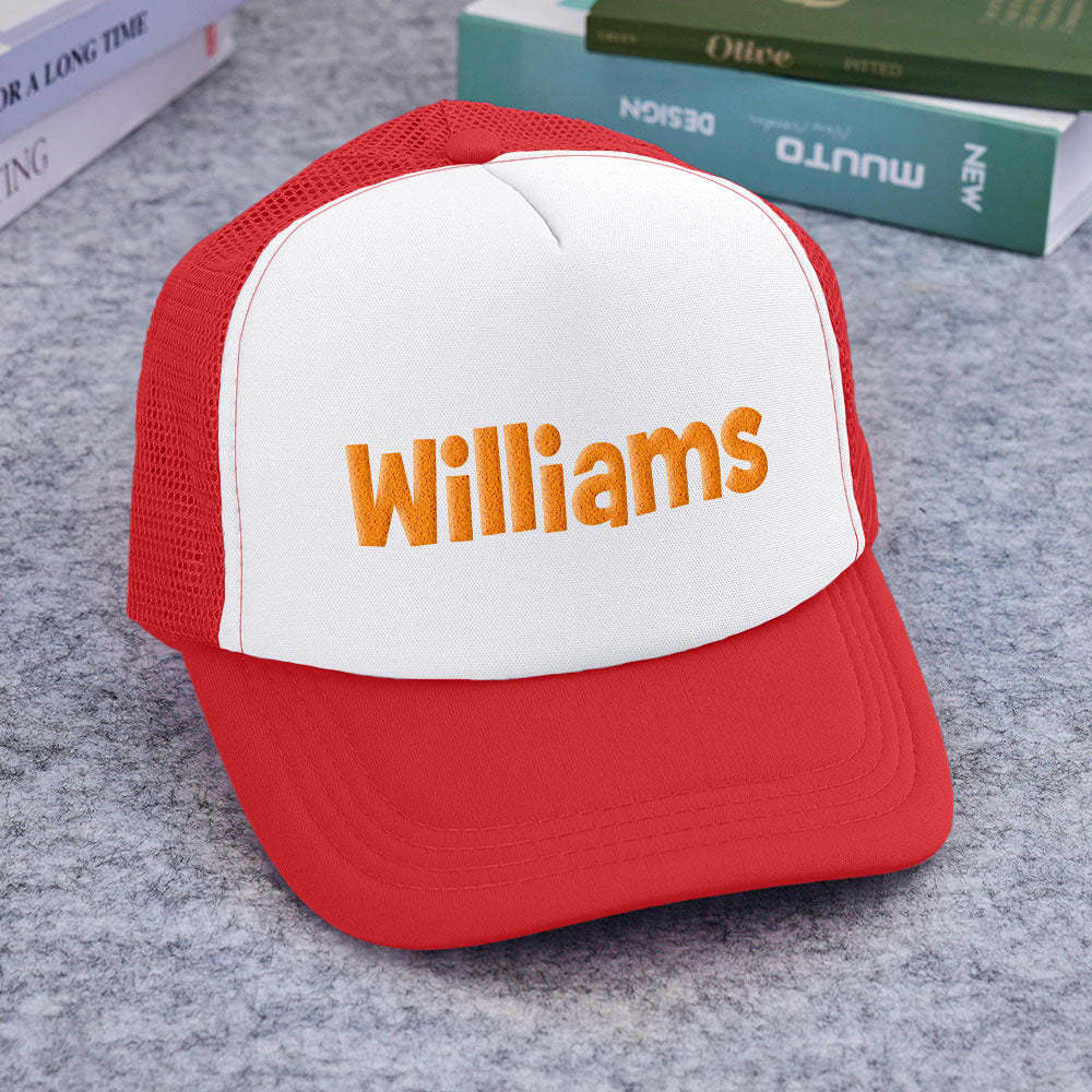 Custom Puff Print Trucker Hat Personalized Name Foam Trucker Caps for Adult - SantaSocks
