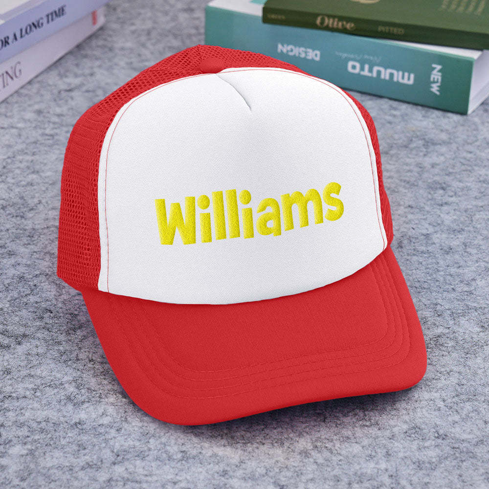 Custom Puff Print Trucker Hat Personalized Name Foam Trucker Caps for Adult - SantaSocks