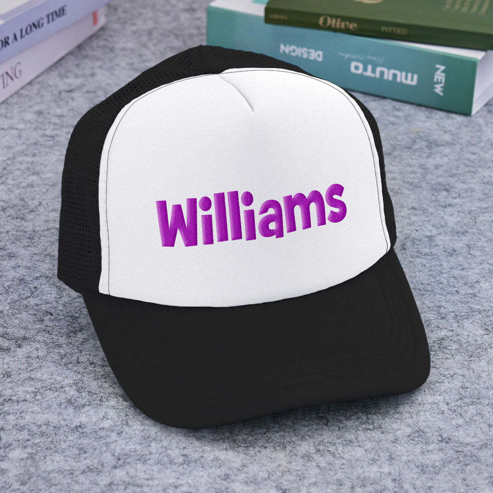 Custom Puff Print Trucker Hat Personalized Name Foam Trucker Caps for Adult - SantaSocks