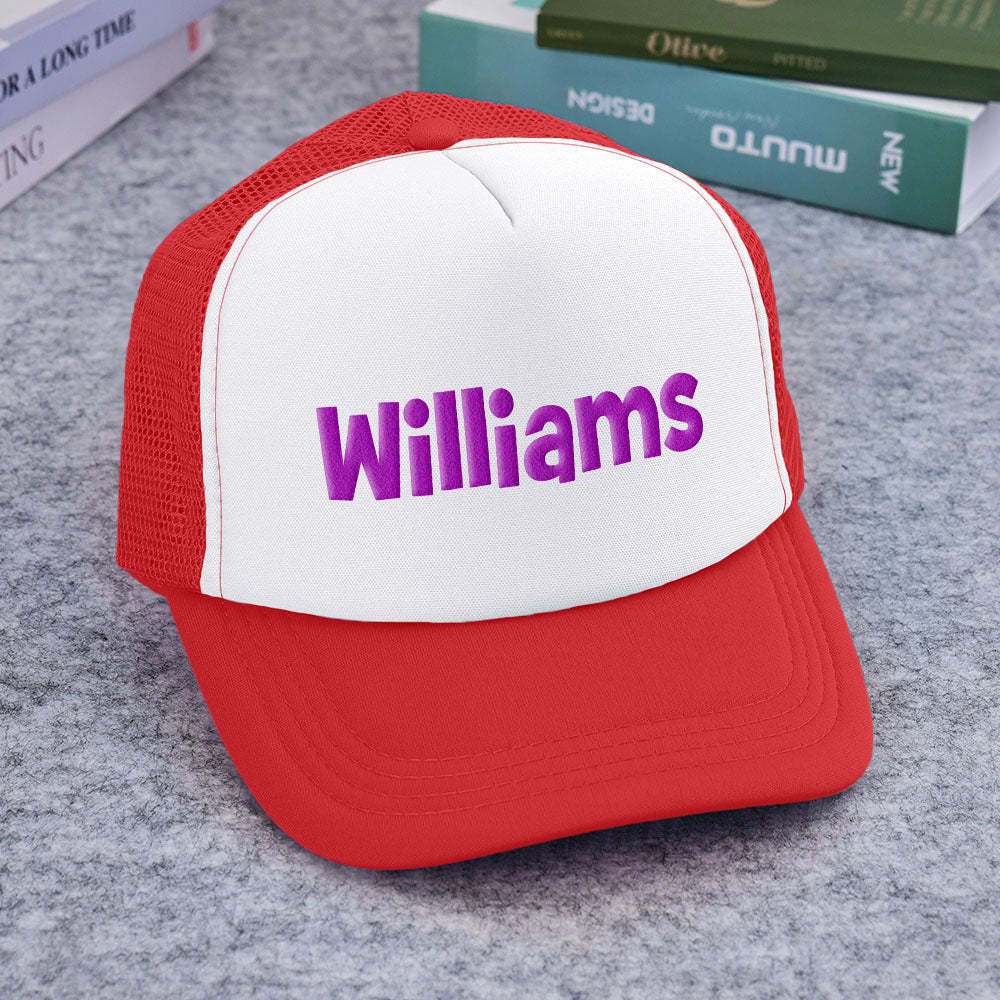 Custom Puff Print Trucker Hat Personalized Name Foam Trucker Caps for Adult - SantaSocks
