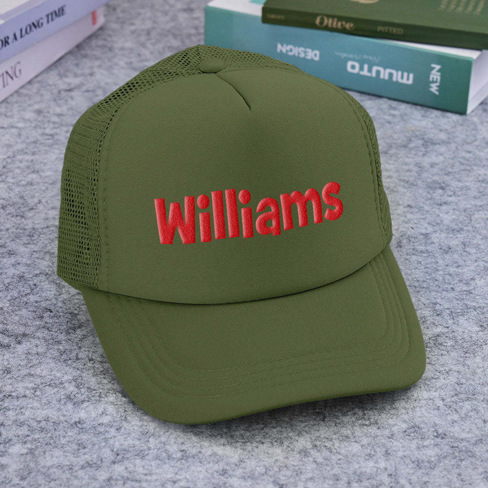Custom Puff Print Trucker Hat Personalized Foam Trucker Caps for Adult - SantaSocks
