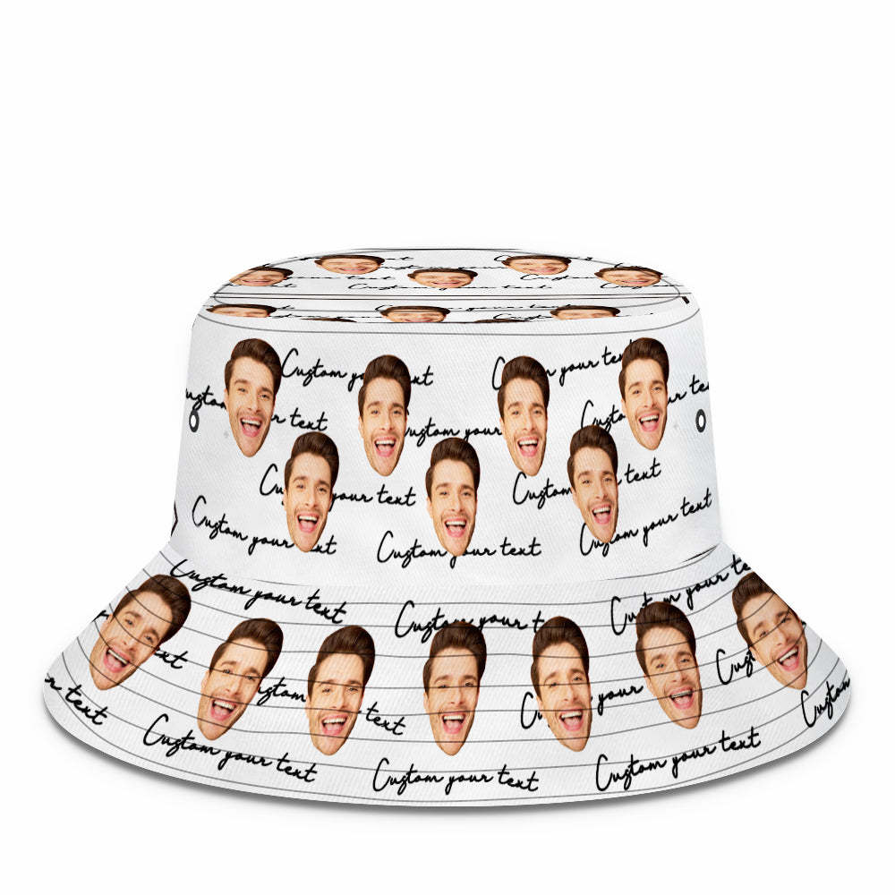 Custom Face Bucket Hat Personalized Unisex Summer Sun Hat Fisherman Cap - SantaSocks