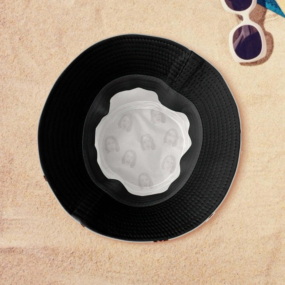 Custom Face Bucket Hat Personalized Unisex Summer Sun Hat Fisherman Cap - SantaSocks