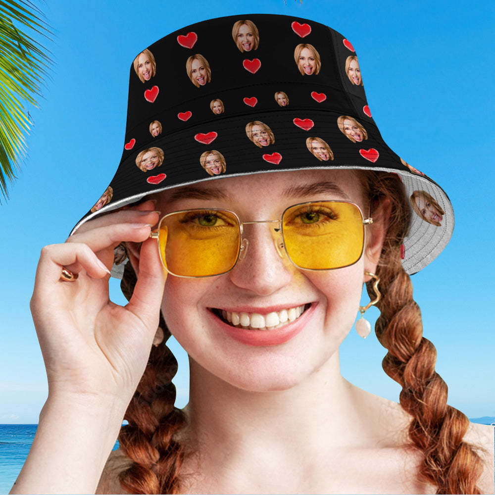 Custom Bucket Hat Double-Side-Wear Reversible Summer Beach Fisherman Hat Gifts for Lovers - SantaSocks