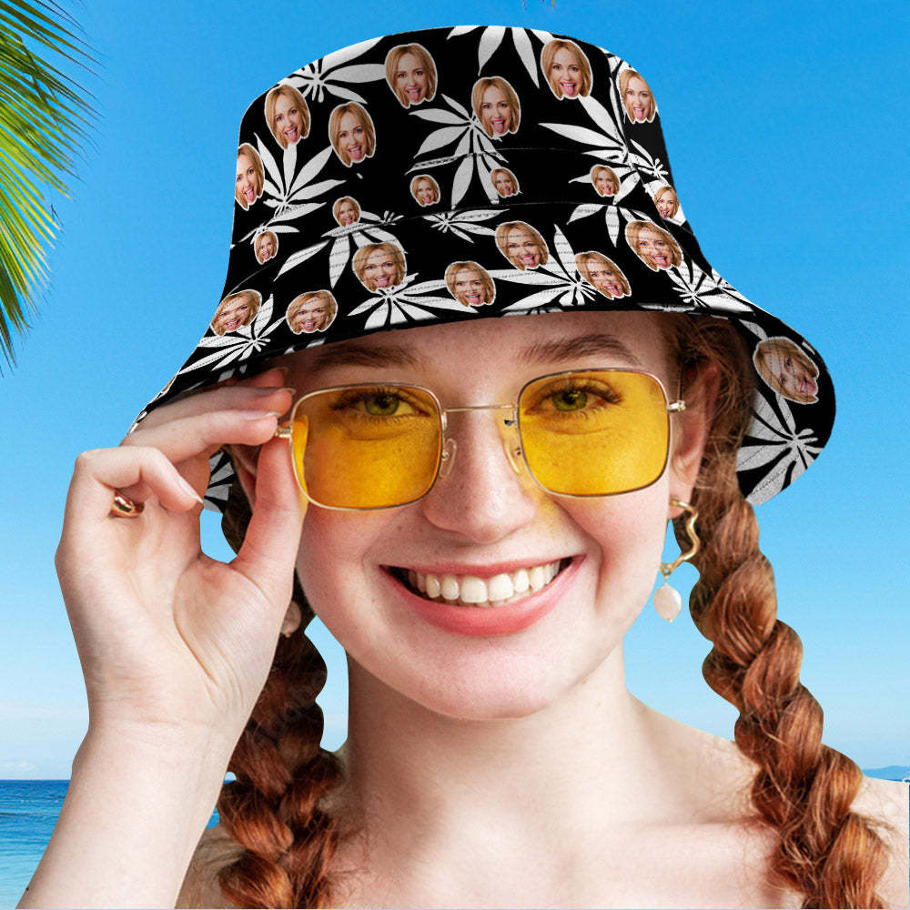 Custom Hawaiian Style Bucket Hat Double-Side-Wear Reversible Outdoors Sun Cap - SantaSocks