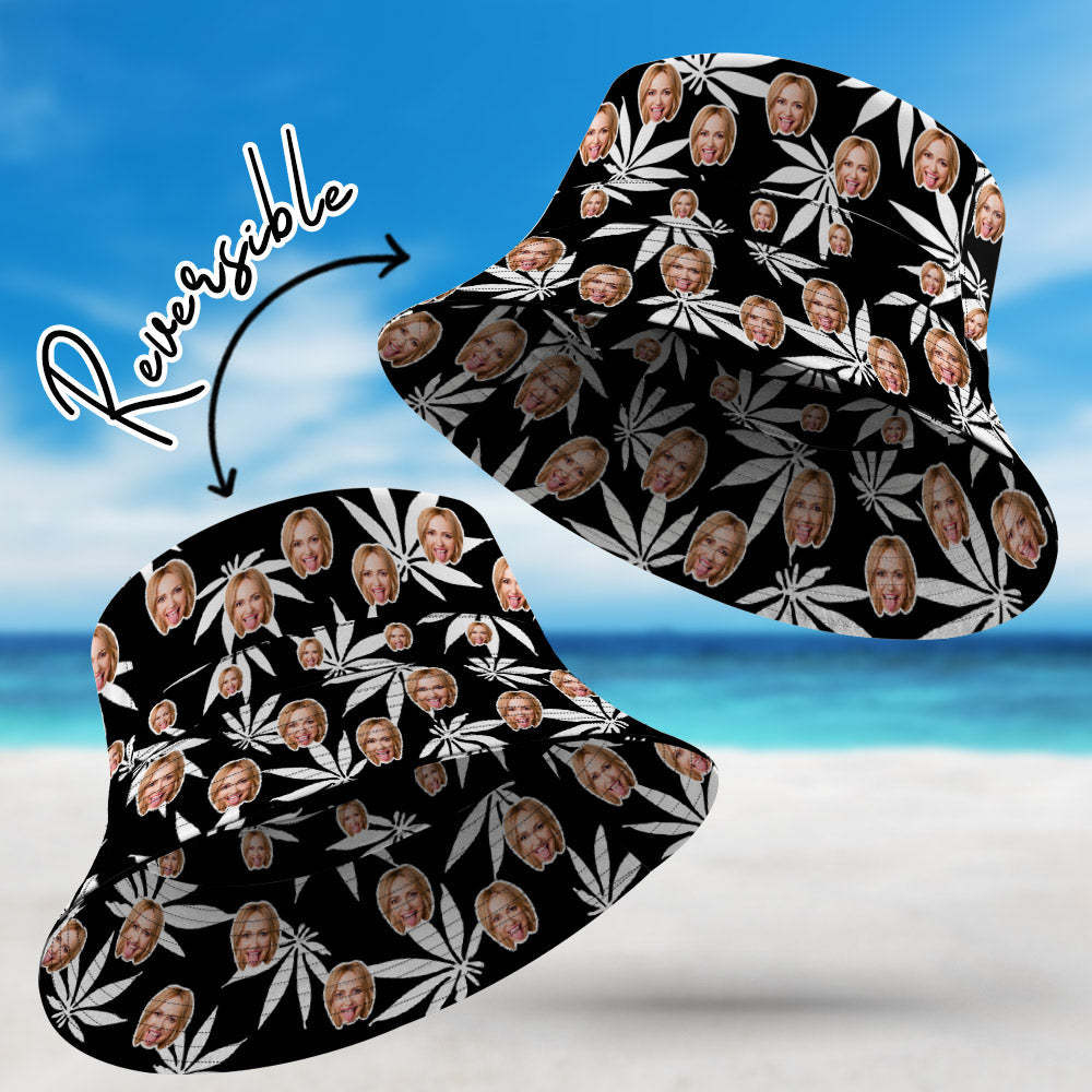 Custom Hawaiian Style Bucket Hat Double-Side-Wear Reversible Outdoors Sun Cap - SantaSocks