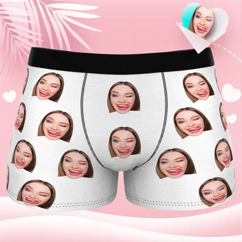 Custom Colorful Face Boxer Shorts