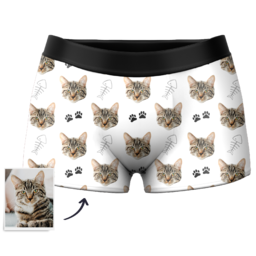 Men's Custom Cat Boxer Shorts 3D Online Preview
