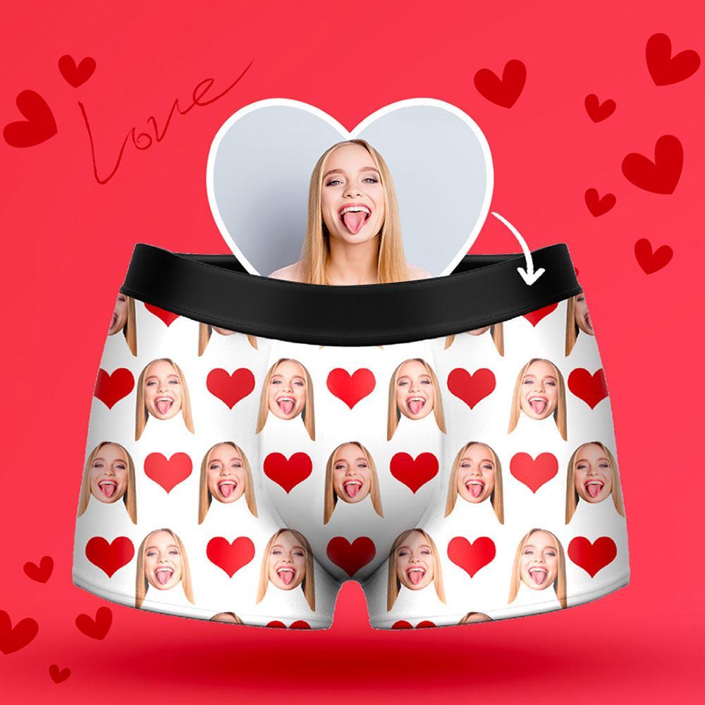 Custom Heart Boxer Shorts - Santa Socks