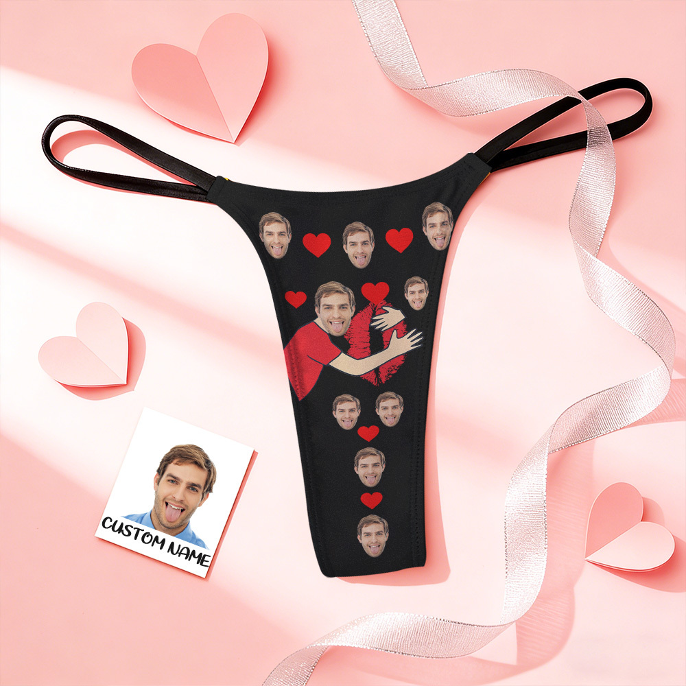 Personalized Thongs Custom Face Photo Panties Valentine Gift Idea