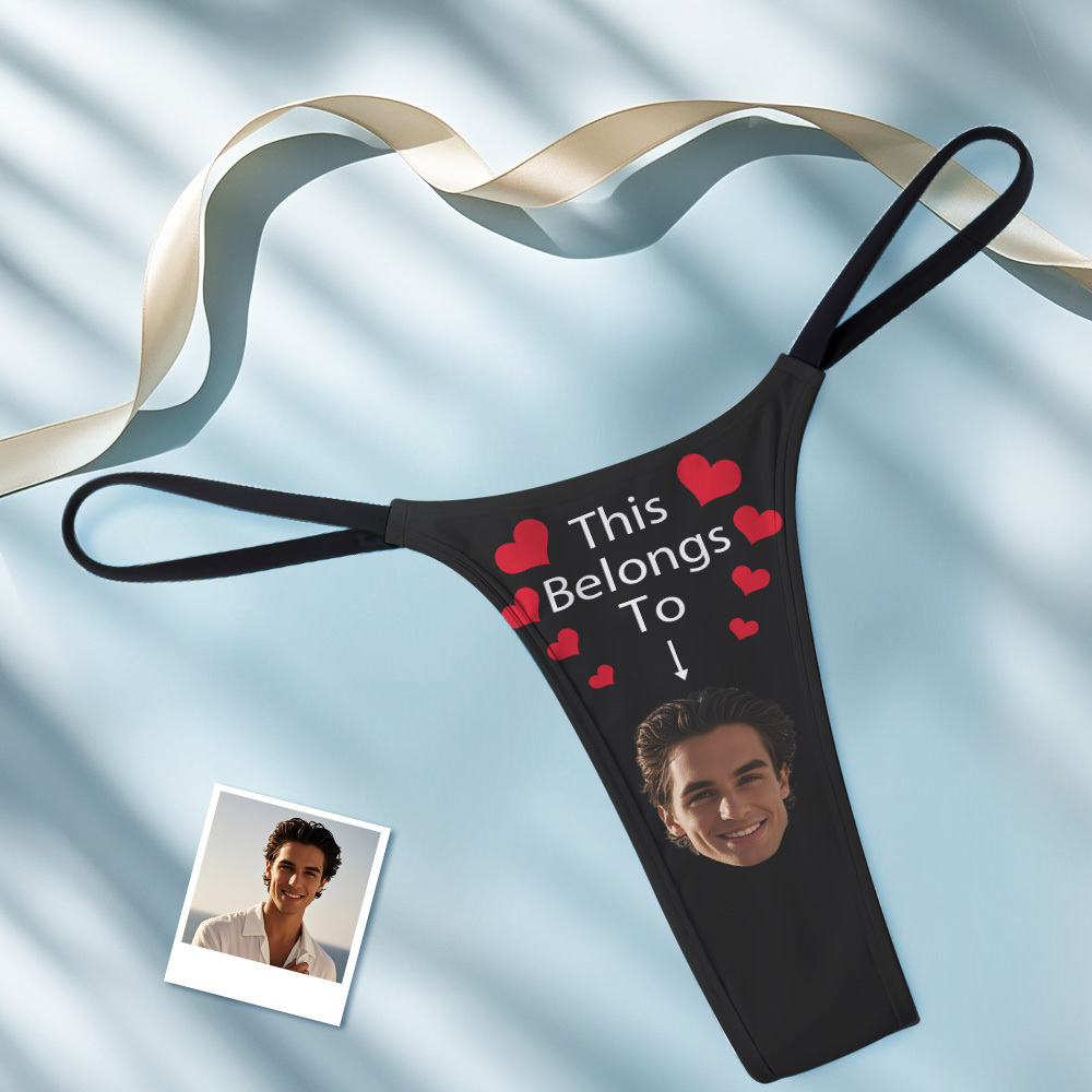 Personalized Thongs for Women Custom Face Photo Panties Funny Underwear Briefs Gifts for Her
