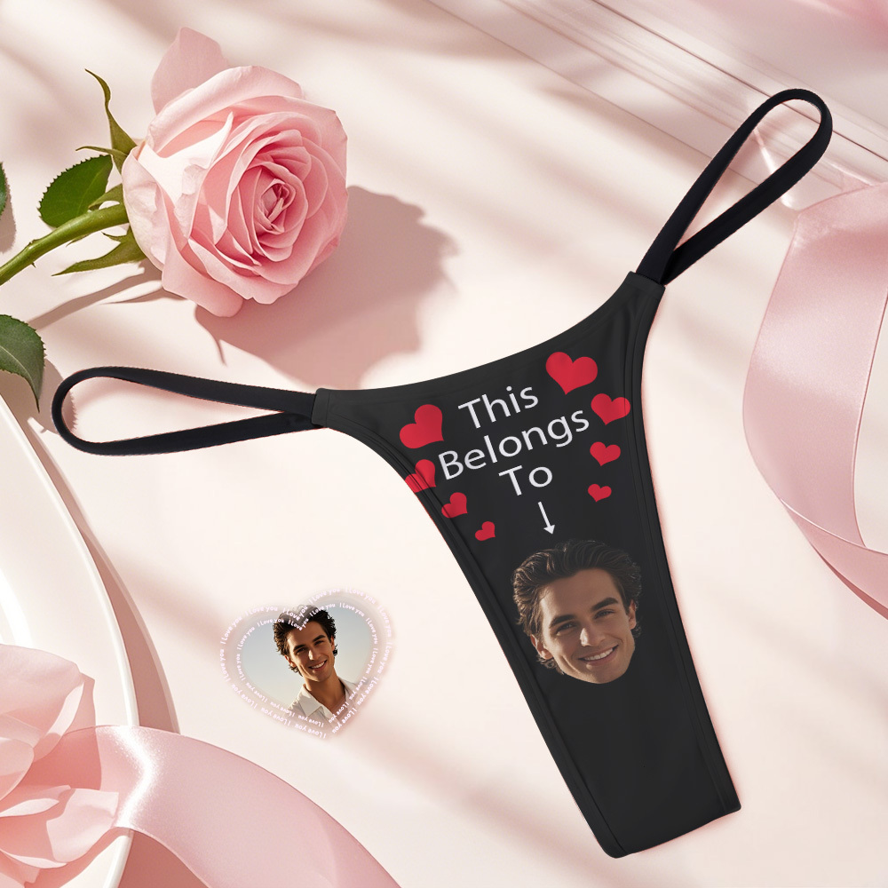Personalized Thongs for Women Custom Face Photo Panties Funny Underwear Briefs Gifts for Her