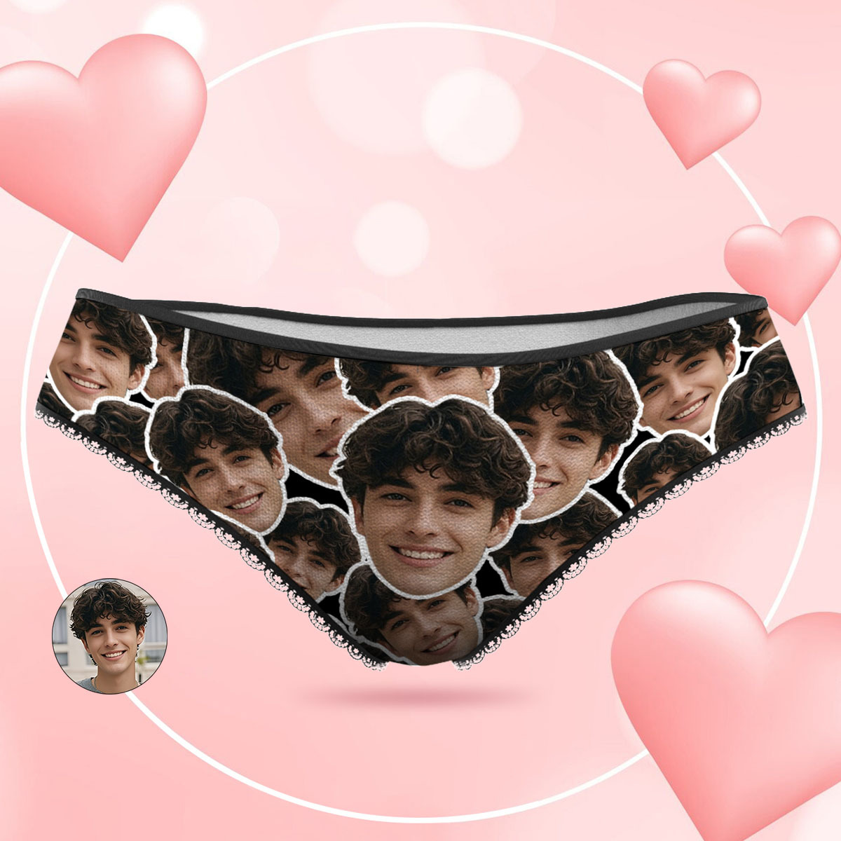Custom Face Mash Photo Panties Funny Underwear Briefs Valentine Gift For Her