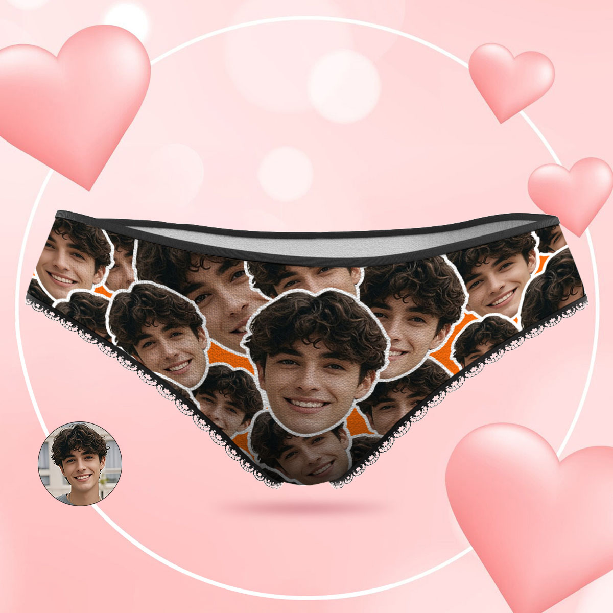 Custom Face Mash Photo Panties Funny Underwear Briefs Valentine Gift For Her