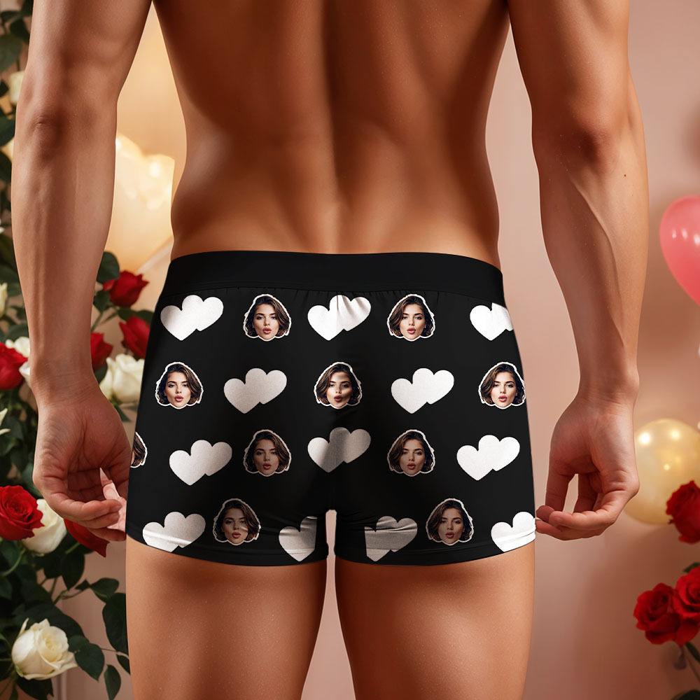 Custom Men's Face Boxer This Belong to Name Face Boxer Briefs Personalized Face Boxer Briefs Valentine's Day Underwear