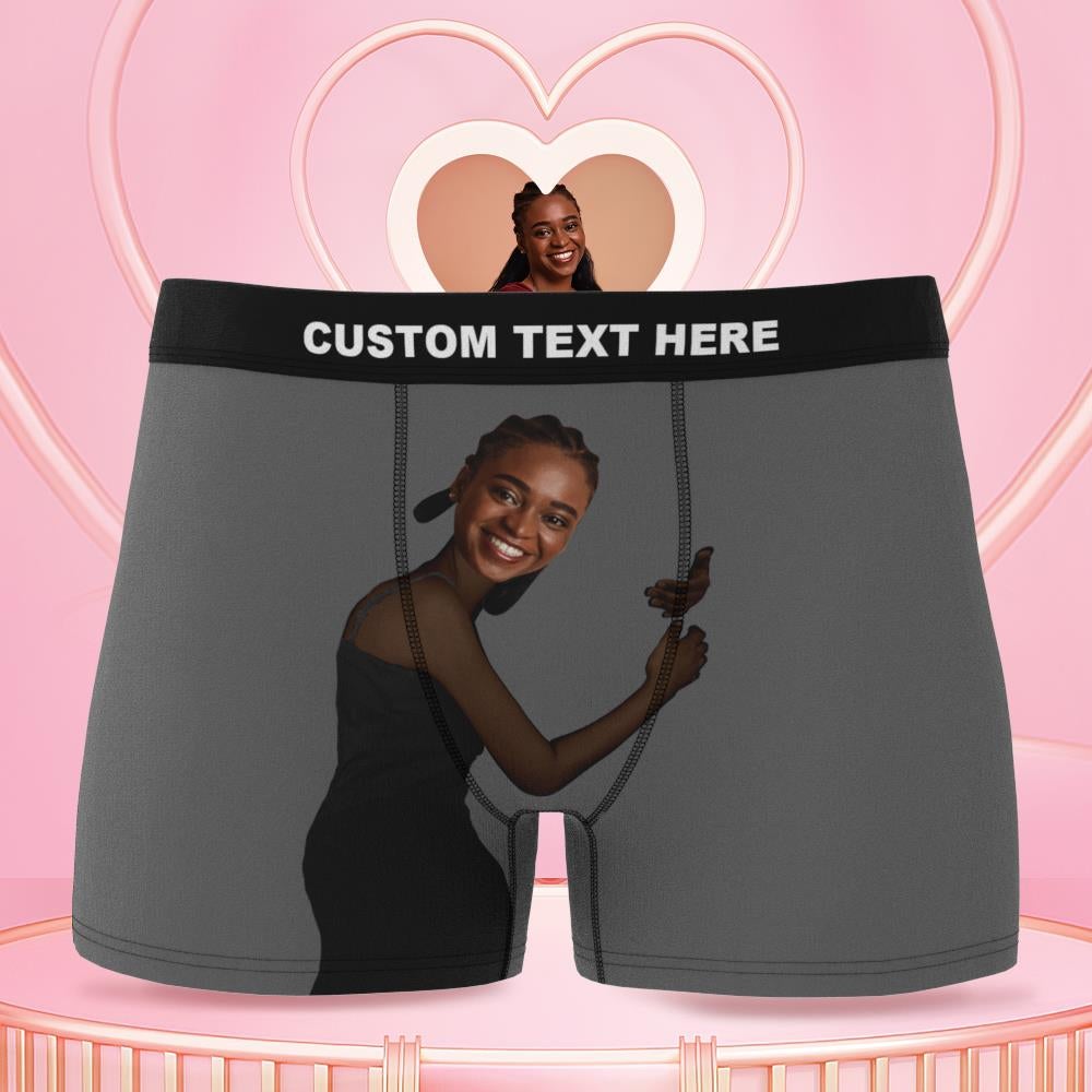 Men's Custom Face On Body Boxer Shorts 3D Online Preview - Dark Skin