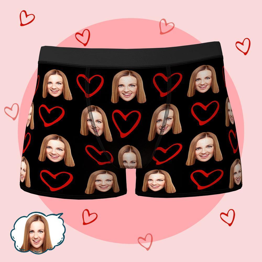 Custom Boxers with Face Personalized Photo Underwear Best Valentine's Day Gift for Him