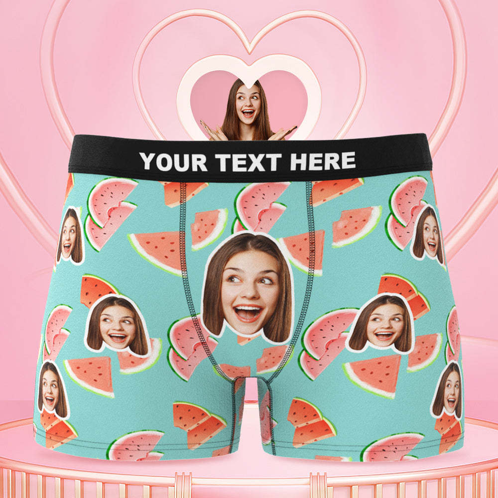 Custom Face Boxer Shorts Personalized Photo Boxer Shorts Romantic Valentine's Day Gifts for Him