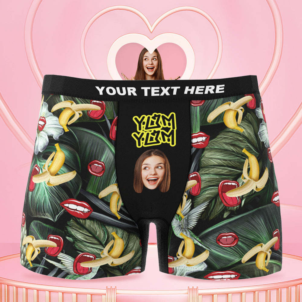 Custom Face Boxer Shorts Personalized Photo Boxer Shorts Valentine's Day Gifts - Heart