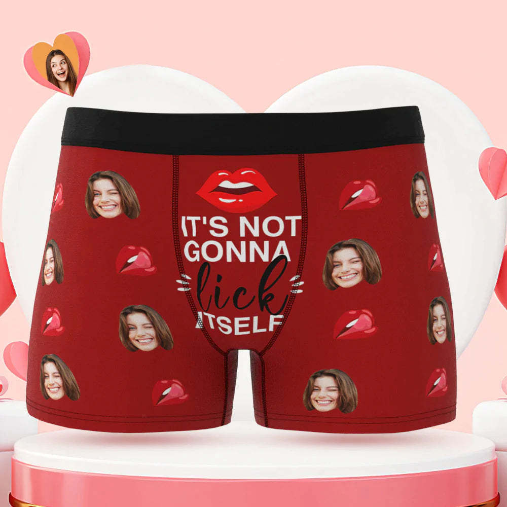 Custom Face Boxer Briefs Just Suck It Personalized Naughty Valentine's Day Gift for Him