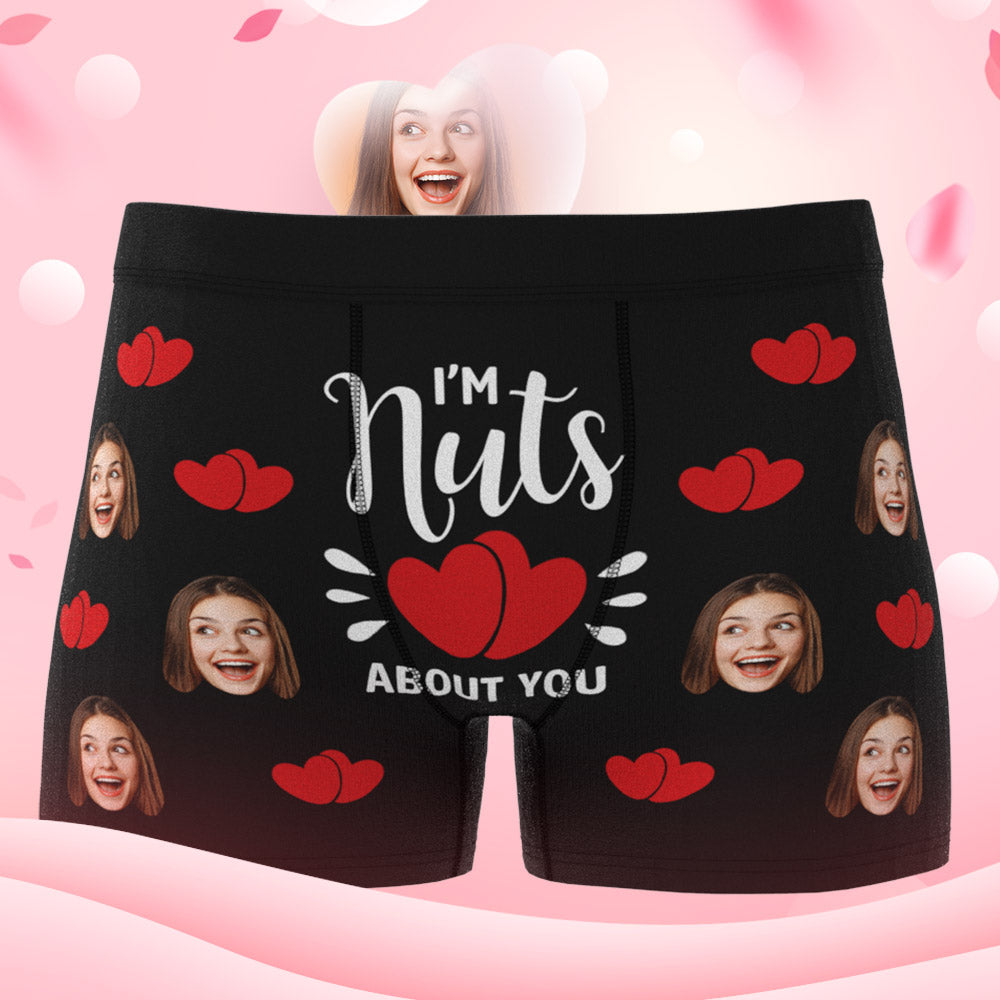 Custom Boxer Shorts - I'm Nuts About You