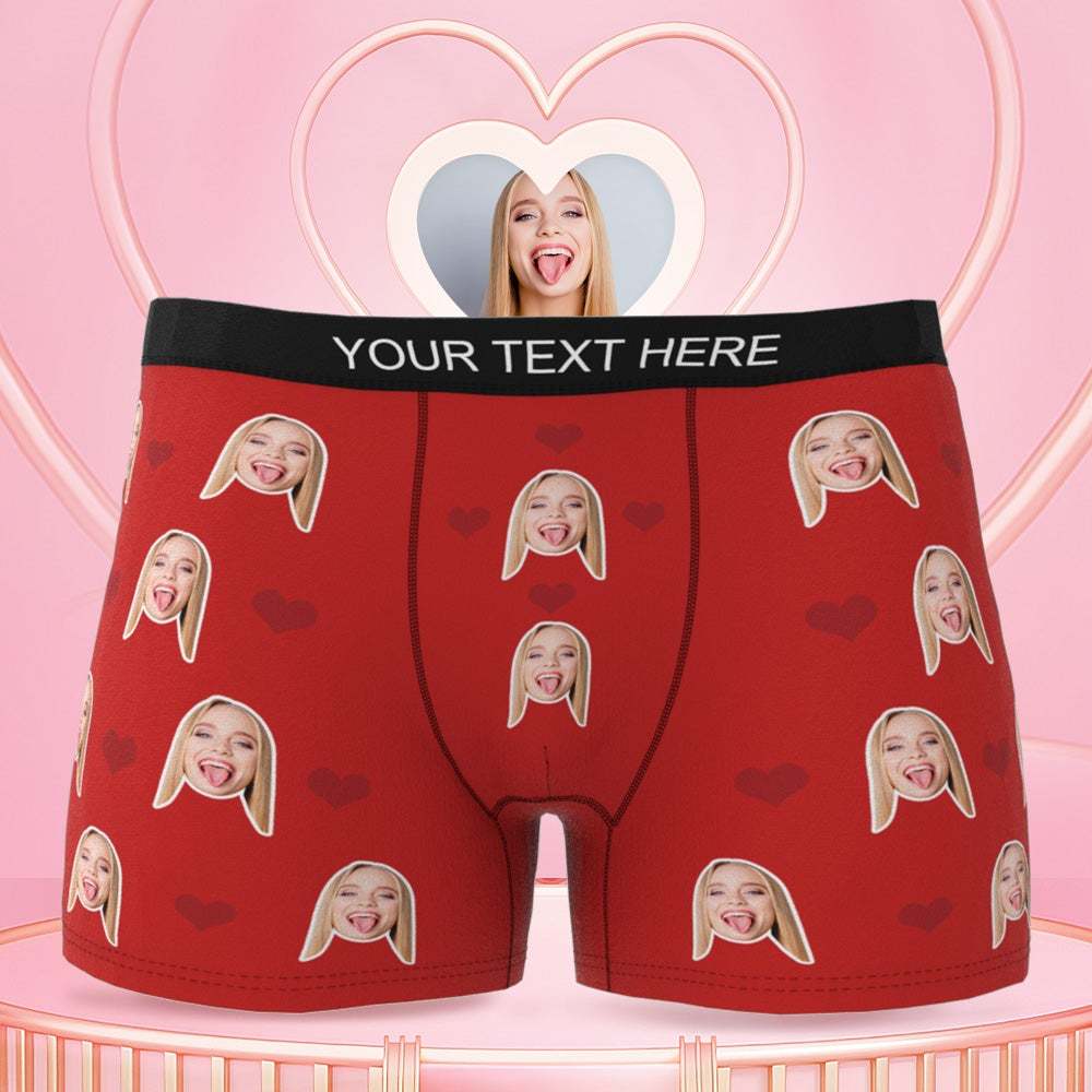 Custom Heart Boxer Shorts - Santa Socks
