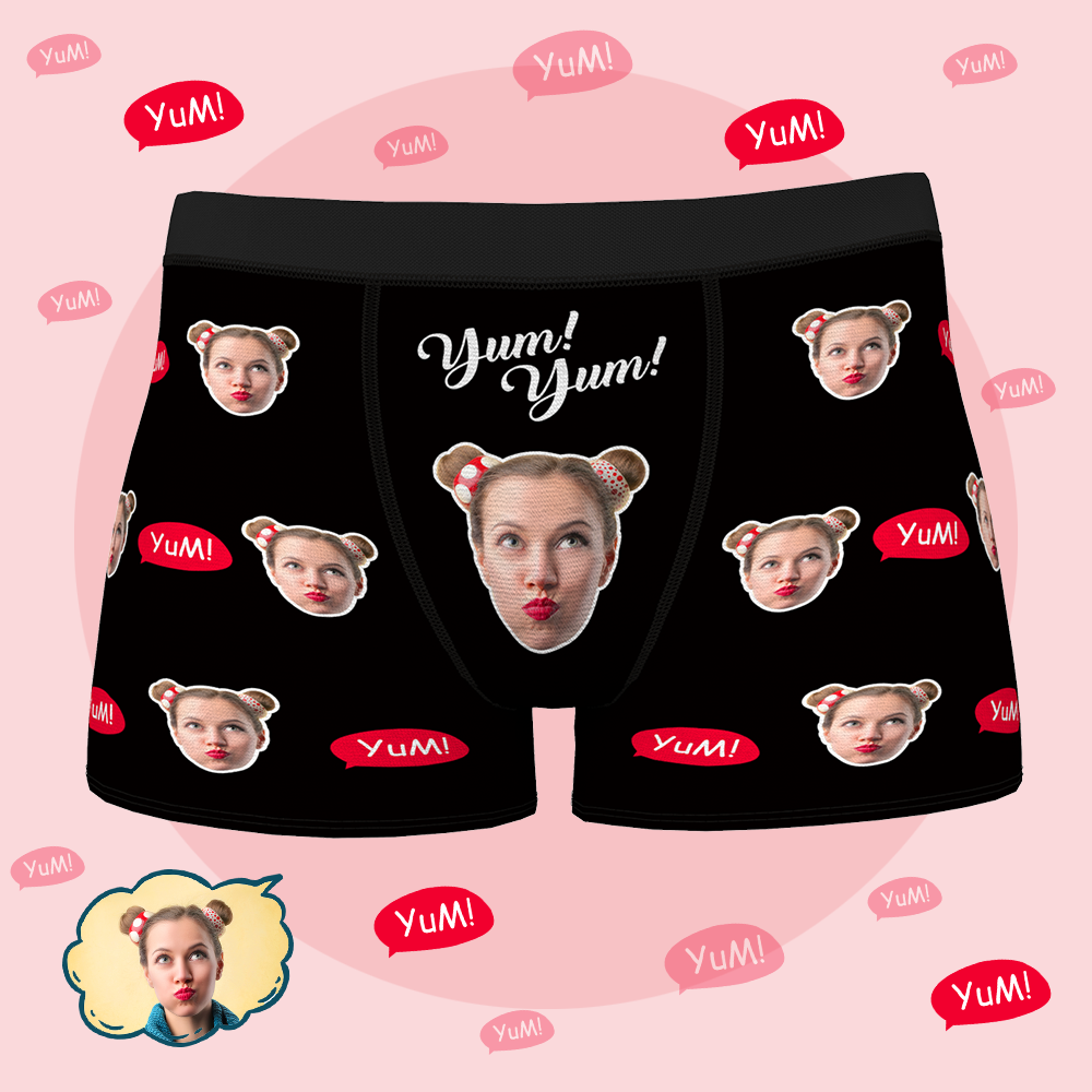Custom Face Boxer Shorts - Yum