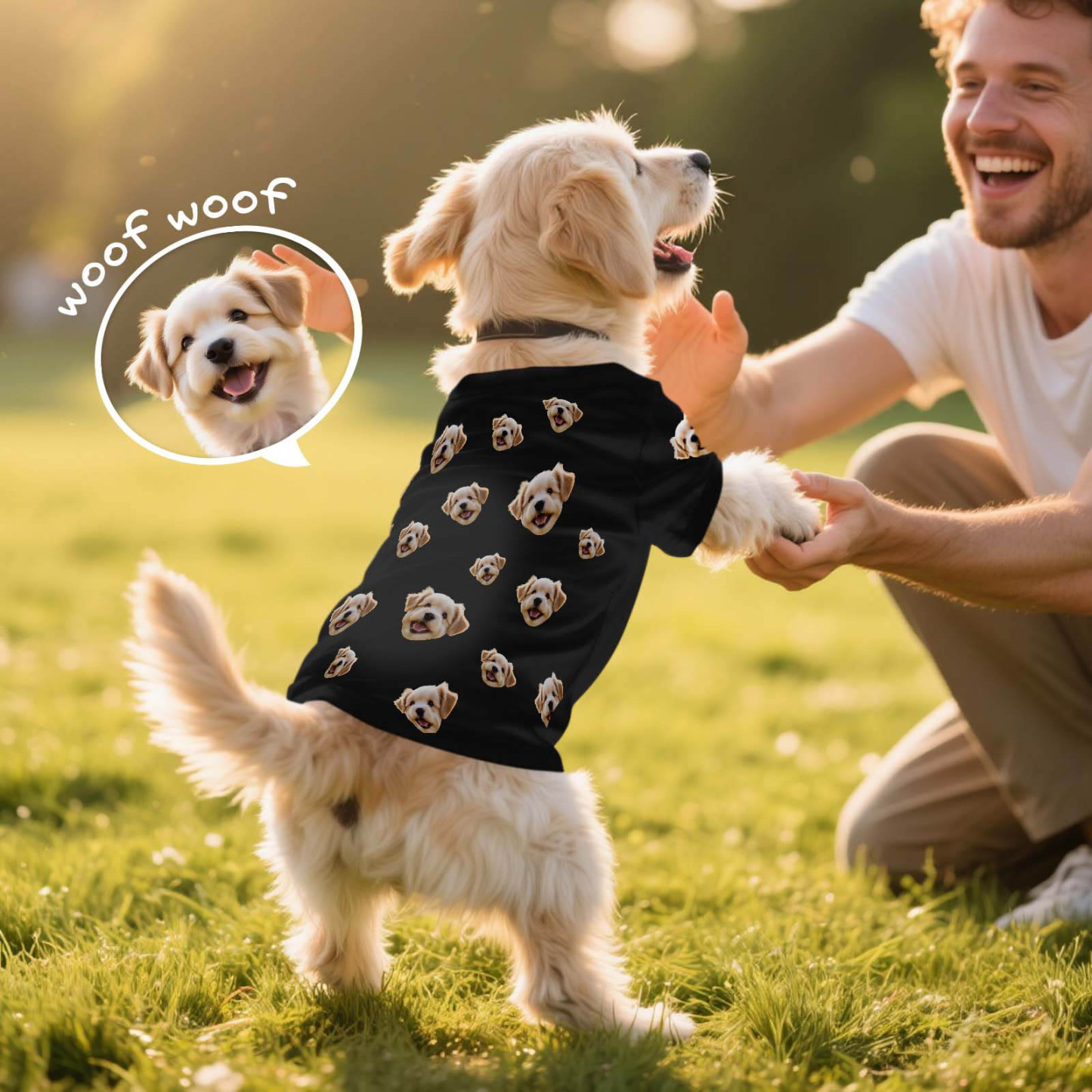 Personalized Photo and Text T-Shirt Dog Shirt Custom Pet Lover Shirt Gift - SantaSocks