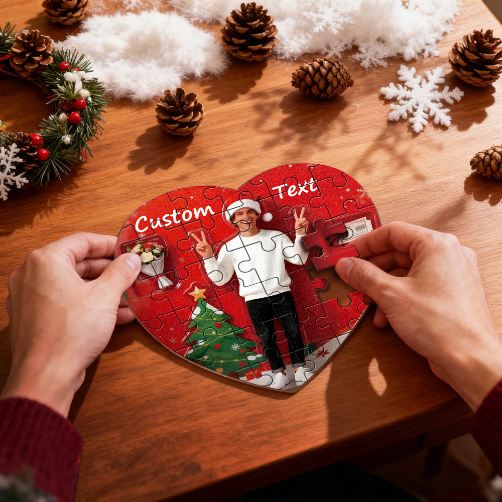 Custom Jigsaw Puzzle- Valentine Gift For Lovers- Gift for Boyfriend Girlfriend - SantaSocks