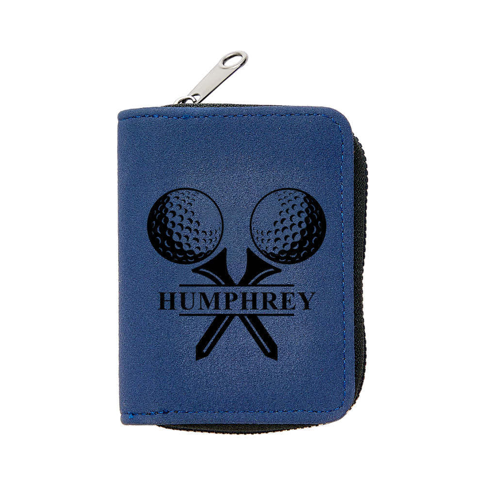 Personalized Leather Golf Wallet with 18 Card Slots Card Holder Wallet Gift for Men - SantaSocks