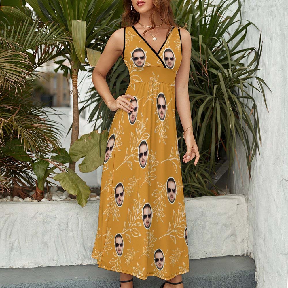 Custom Face Dress Hawaiian Style Gift for Her - SantaSocks