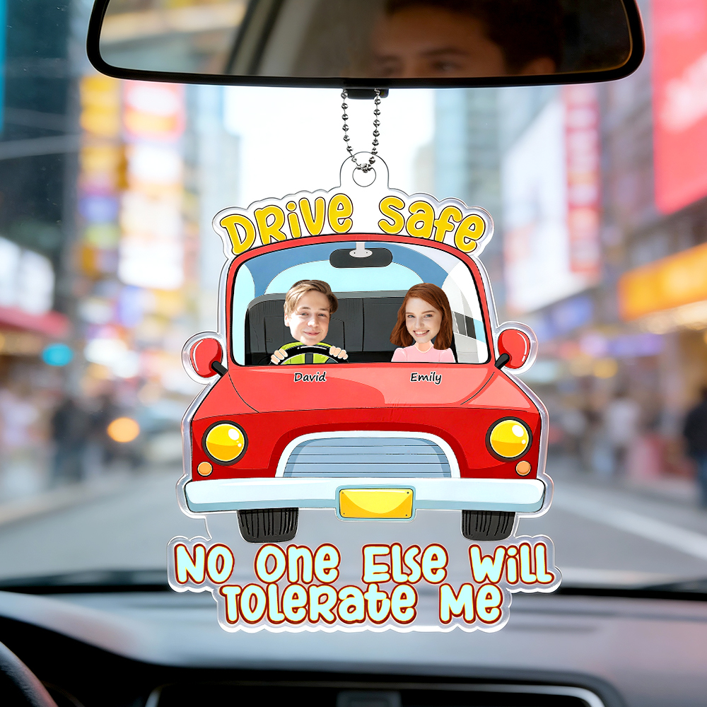 Personalized Acrylic Car Hanger Valentine Gifts for Cute Moment - Custom Photo Gift for Boyfriend & Girlfriend Family Lovers