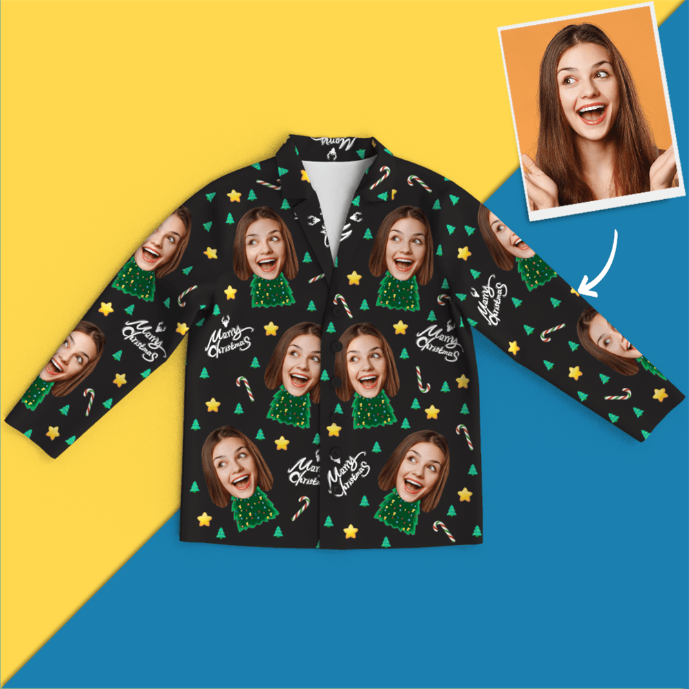 Christmas Tree Custom Face On Pajamas