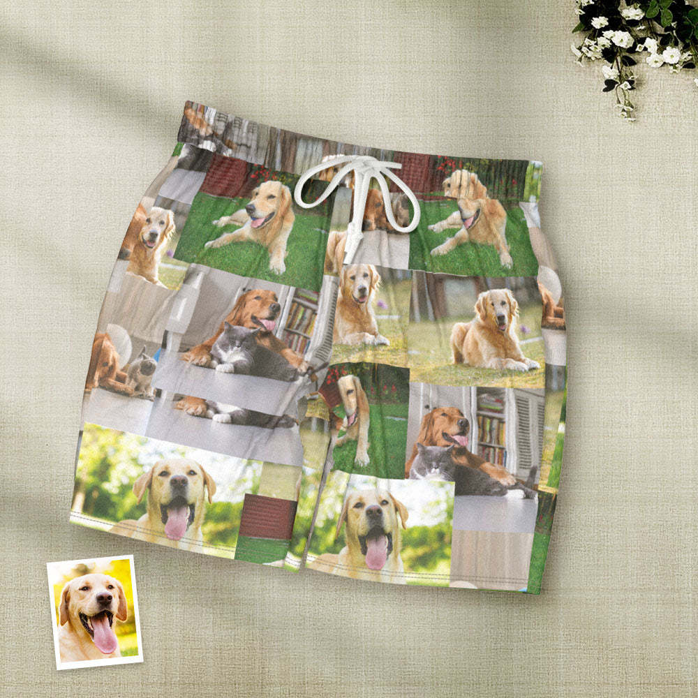 Custom Photo Pajamas Personalized Short Sleeve Pajamas with 5 Photos Summer Pajama Gifts