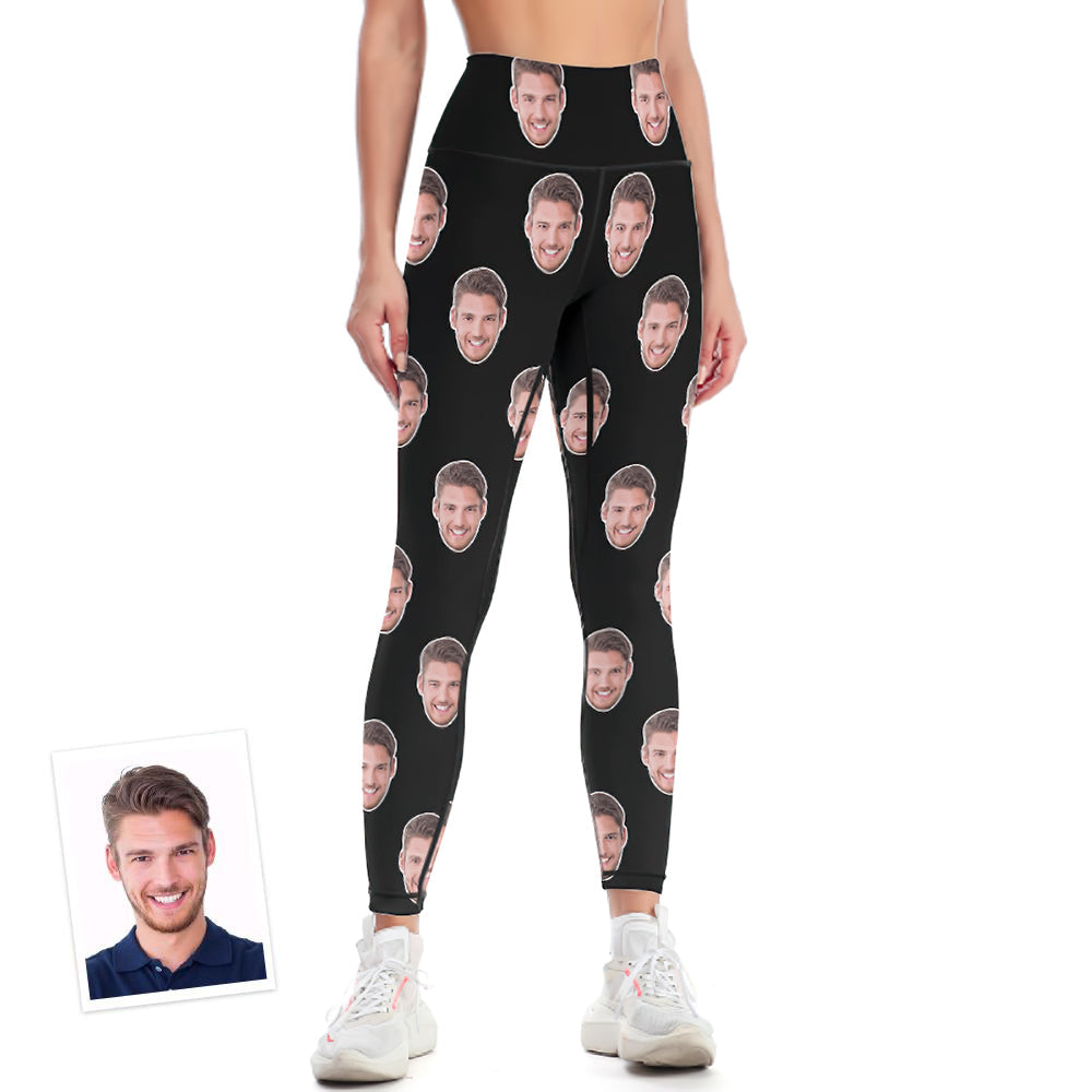 Custom Face Leggings Yoga Pants Colorful