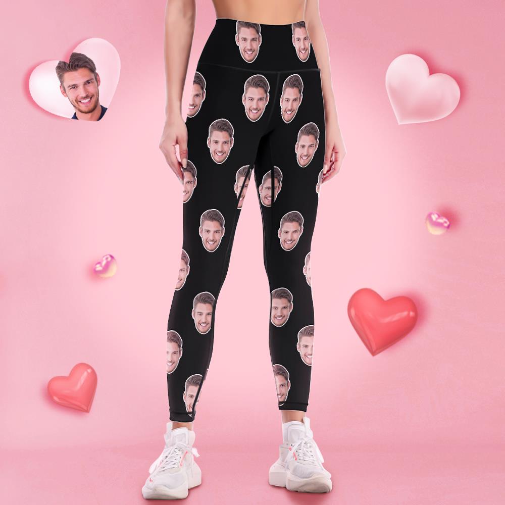 Custom Face Leggings Yoga Pants Colorful