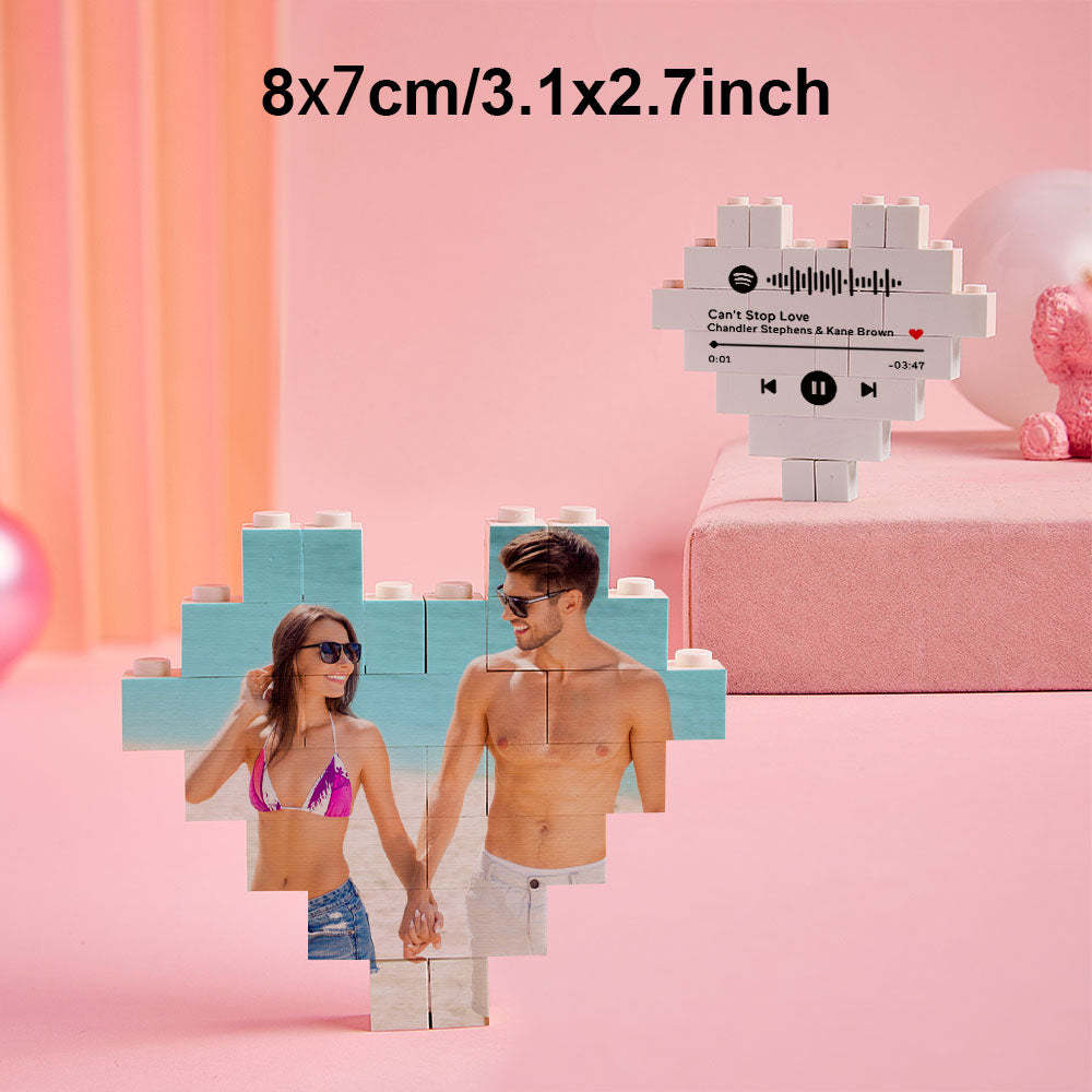 Custom Block Puzzle Personalized Photo Building Brick Multiple Shapes and Sizes Gift for Lover - SantaSocks
