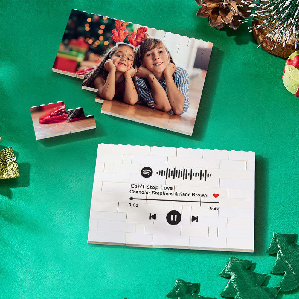 Music Code Personalized Building Brick Photo Block Frame