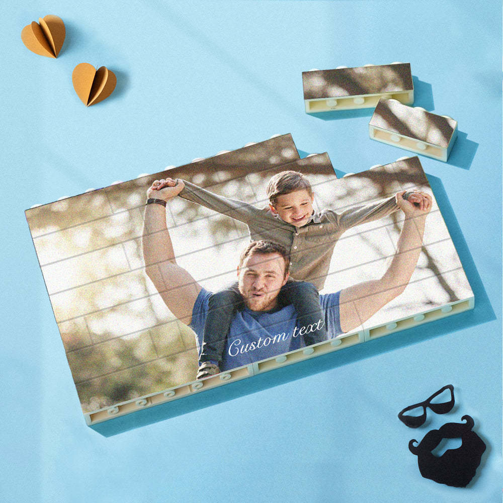 Custom Building Block Puzzle Photo Brick Personalised Brick Puzzles Gift for Family - SantaSocks