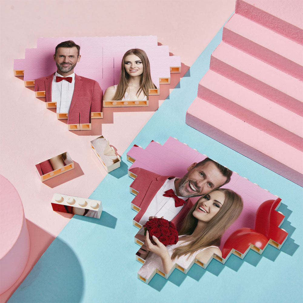 Custom Building Block Puzzle Personalized Photo Brick Diamond Shape - SantaSocks